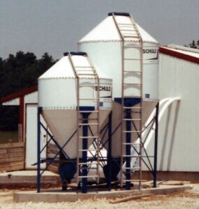 Feed storage for feeding system.